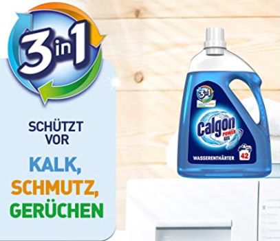 Calgon 3in1 Power Gel Waschmaschinen Wasserenthärter (75 WL) für 11,19€ (statt 17€)   Prime