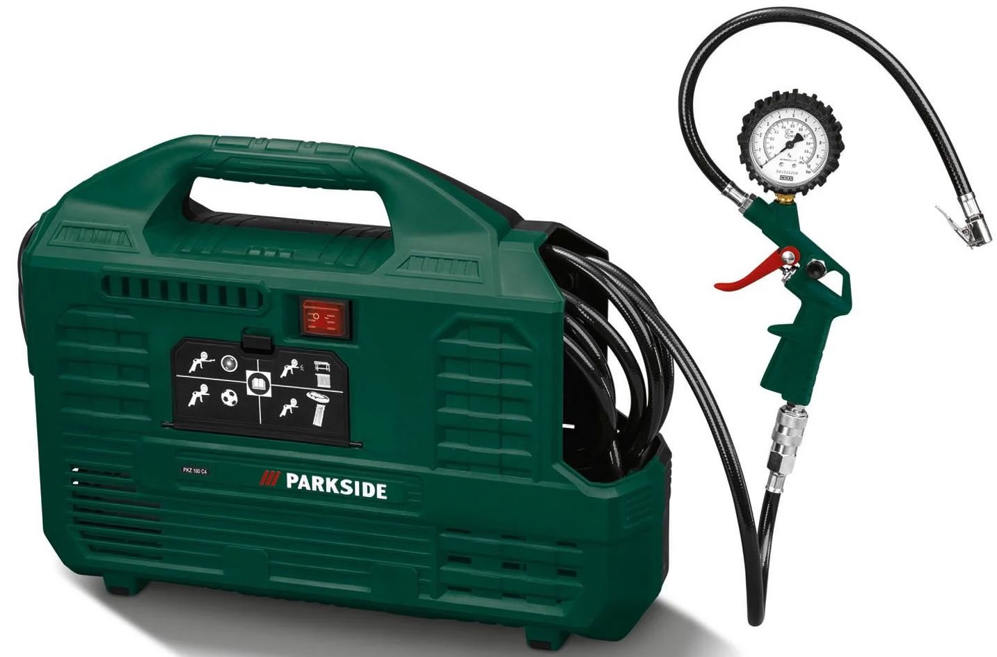 Parkside PKZ 180 C5 Kompressor mit max. 8 bar für 44,94€ (statt 60€)