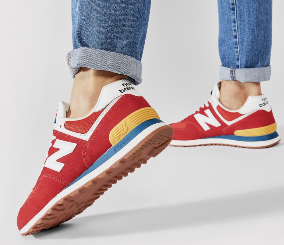 New Balance ML574HA2 Sneaker in Rot für 52€ (statt 71€)