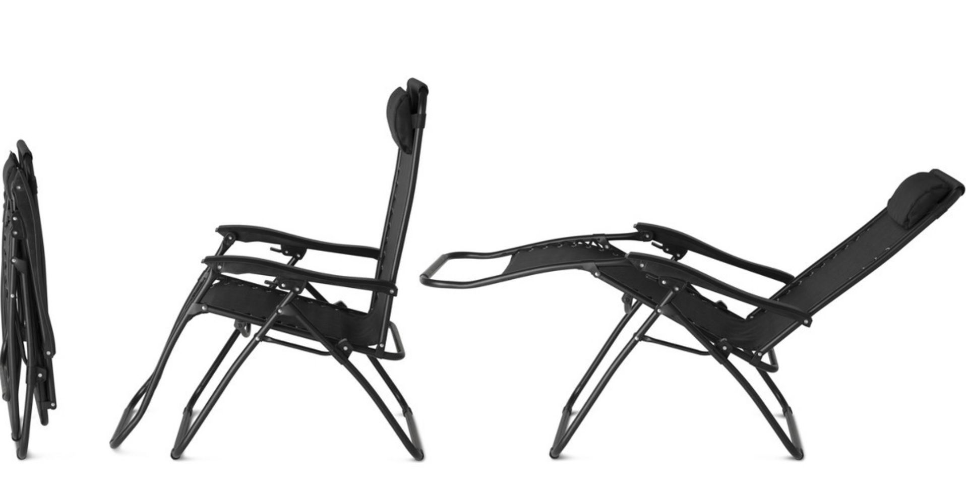☀️ 2er Set 909 Outdoor Liegestuhl in Schwarz für 71,90€ (statt 100€)