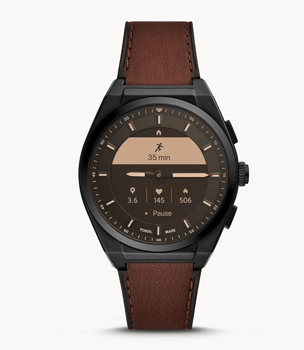 Fossil Hybrid Smartwatch HR Everett mit Lederarmband in Braun für 139,30€ (statt 199€)