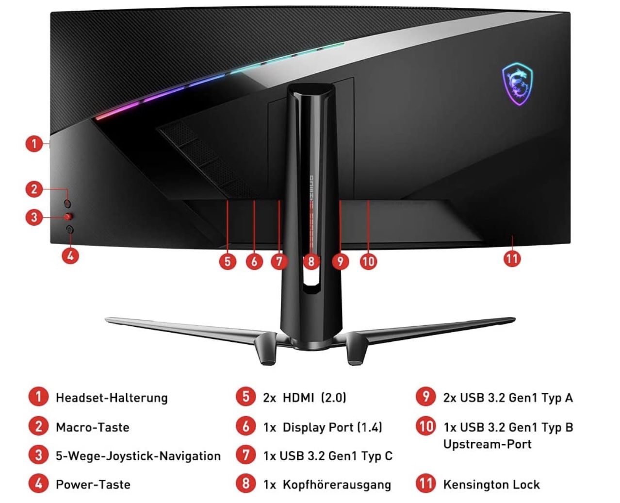 MSI ARTYMIS 343CQRDE   34 Zoll Curved Gaming Monitor für 399€ (statt 440€)