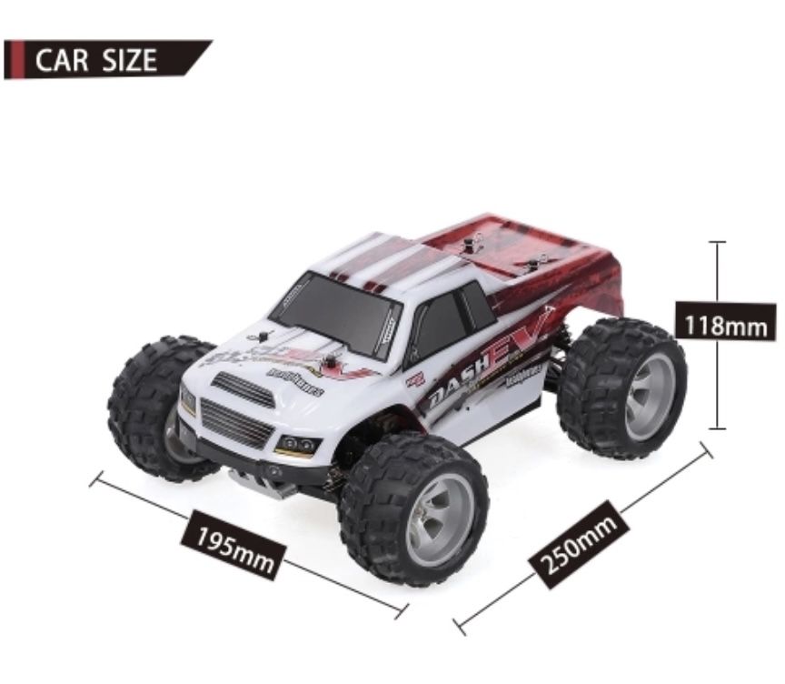 WLtoys Auto A979 B 2.4G 70km/h Big Foot Truck RC Crawler RTR für 52,13€ (statt 72€)