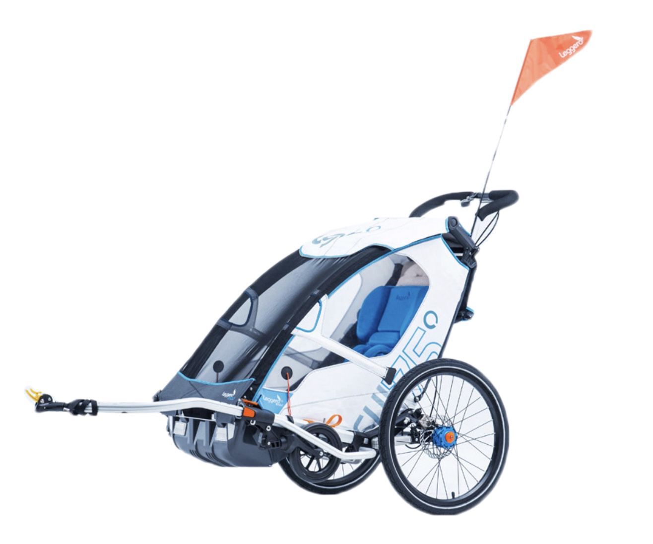 LEGGERO Enso Sail Family Fahrradanhänger mit 30 Liter in Weiß für 588€ (statt 759€)