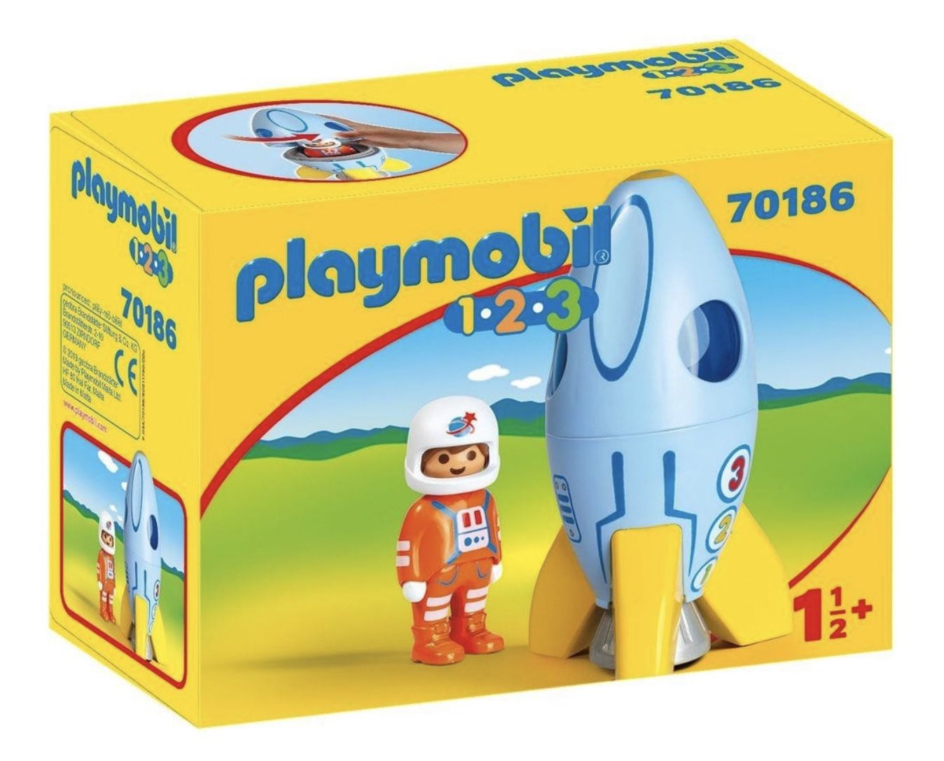 PLAYMOBIL 70186 1.2.3 Astronaut mit Rakete für 6,48€ (statt 10€)   Prime