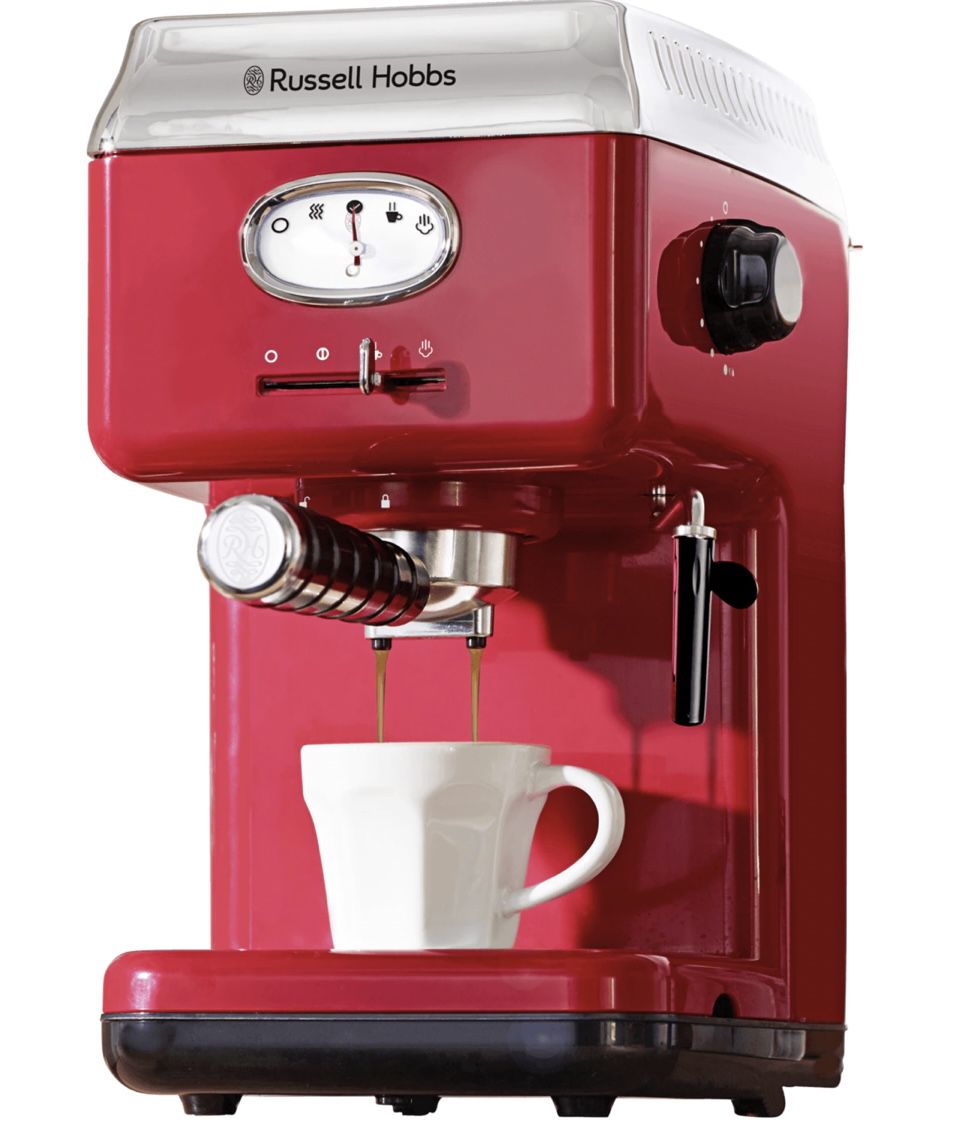 Russell Hobbs 28250 56 Espressomaschine in Retro Rot für 59,99€ (statt 119€)