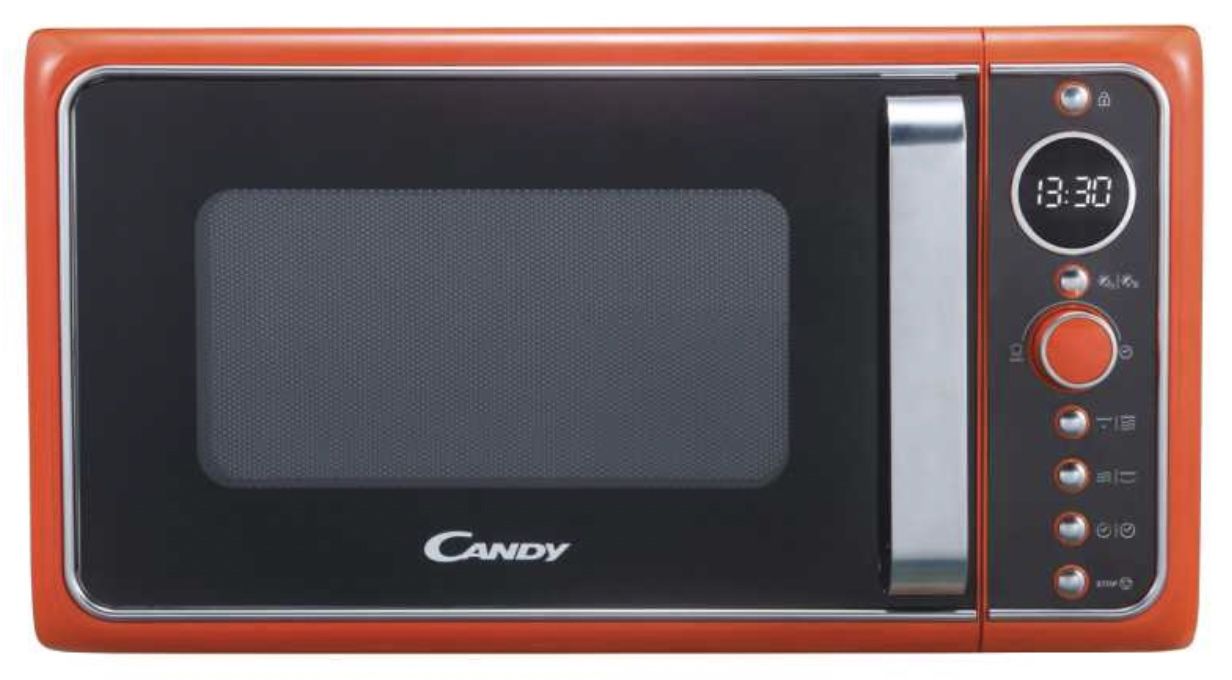 Candy DIVO G25CO 25L Mikrowelle mit Grillfunktion mit 900W in Orange für 85,55€ (statt 116€)