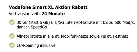 Apple iPhone 12 mit 64GB für 3,99€ + Vodafone Allnet Flat mit 30GB LTE/5G für 39,99€ mtl.
