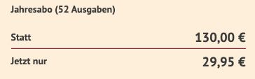 52 Ausgaben GONG für direkt reduzierte 29,95€ (statt 130€)