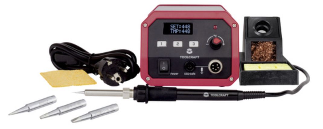 Toolcraft ST 100D SE Digitale Lötstation mit 100 W inkl. Lötspitze für 79,99€ (statt 99€)