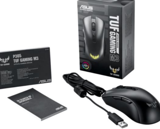 ASUS TUF M3 RGB Gaming Maus 7.000dpi für 9,90€ (statt 17€)