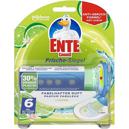 4x WC-Ente Frische-Siegel Starter-Set Limone ab für 7,56€ (statt 10€)