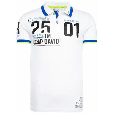 Camp David Poloshirt aus Flammgarn mit Foliendruck für 37,93€ (statt 70€)