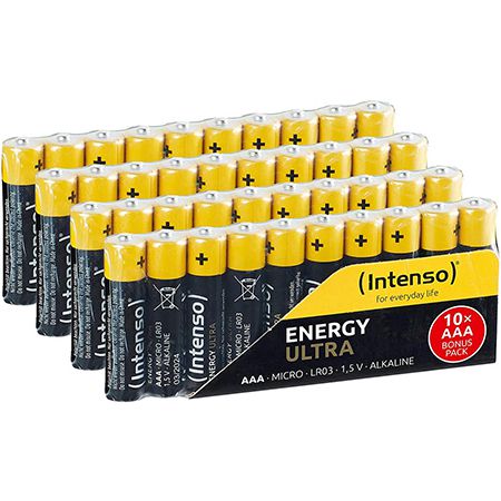 40er Pack Intenso 7501510 Energy Ultra AAA Micro LR03 Alkaline Batterien für 6,51€ (statt 10€) &#8211; Prime
