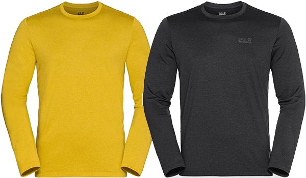 2x Jack Wolfskin SKY THERMAL LS T M Funktionsshirt in vielen Farben für 42,95€ (statt 60€)