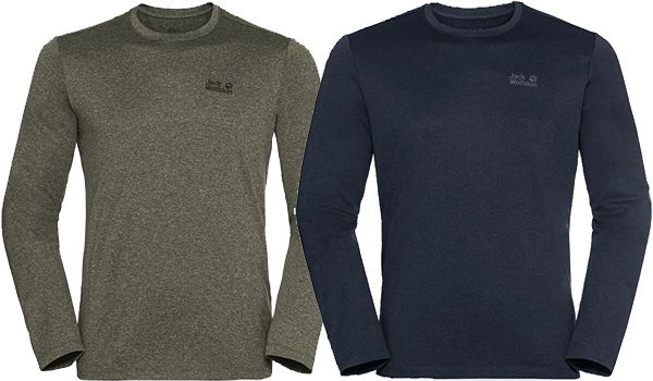 2x Jack Wolfskin SKY THERMAL LS T M Funktionsshirt in vielen Farben für 42,95€ (statt 60€)