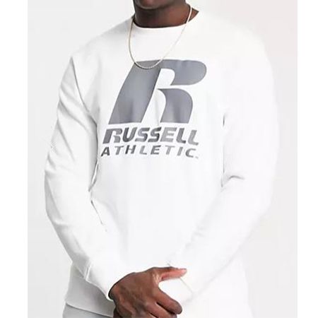 2x Russell Athletic – Pullover in Weiß mit R Logo für 40,72€ (statt 76€)