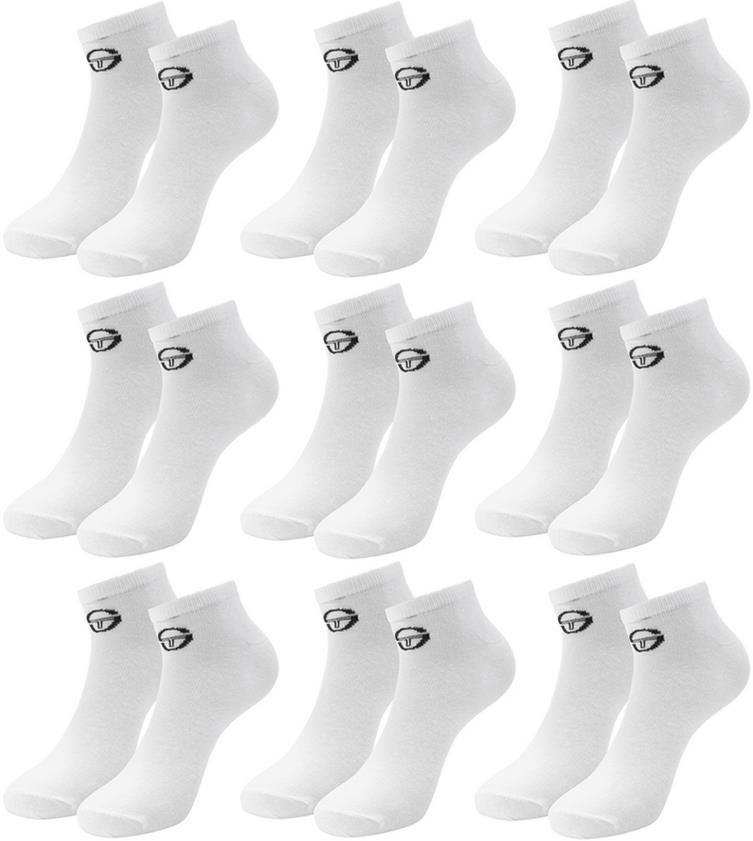 9 Paar Sergio Tacchini Herren Sneakersocken in weiß oder schwarz für 13,94€ (statt 36€)