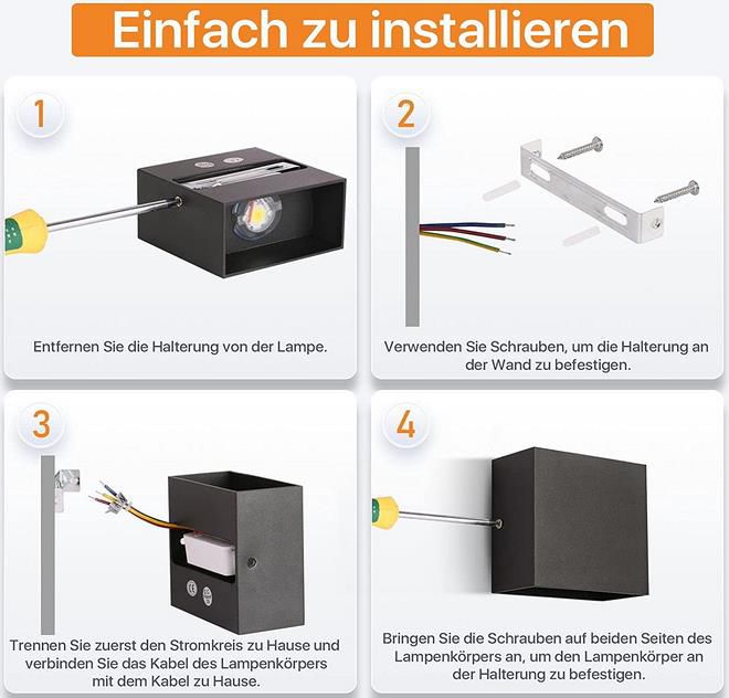 Imoli Led Innen Wandleuchte mit 3 Farbtemperaturen 12W für 14,99€ (statt 30€)