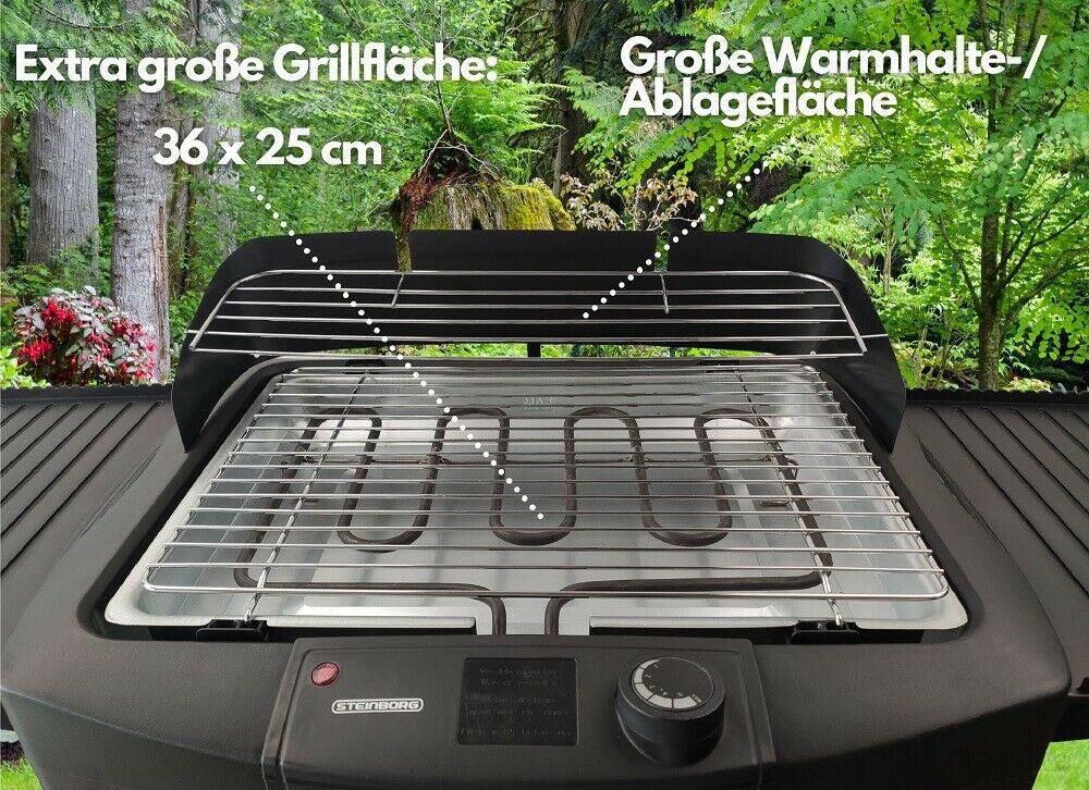 Steinborg SB 8070   2in1 Standgrill mit 2.000 Watt für 34,90€ (statt 50€)