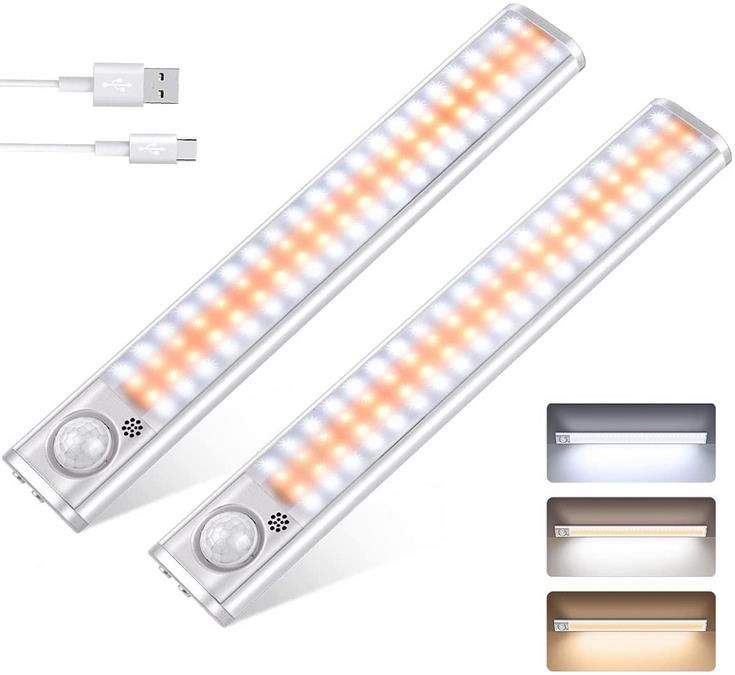 ‎Ceshu LED Schrankleuchten mit Bewegungssensor   80 LED mit 3 Farben für 19,79€ (statt 33€)