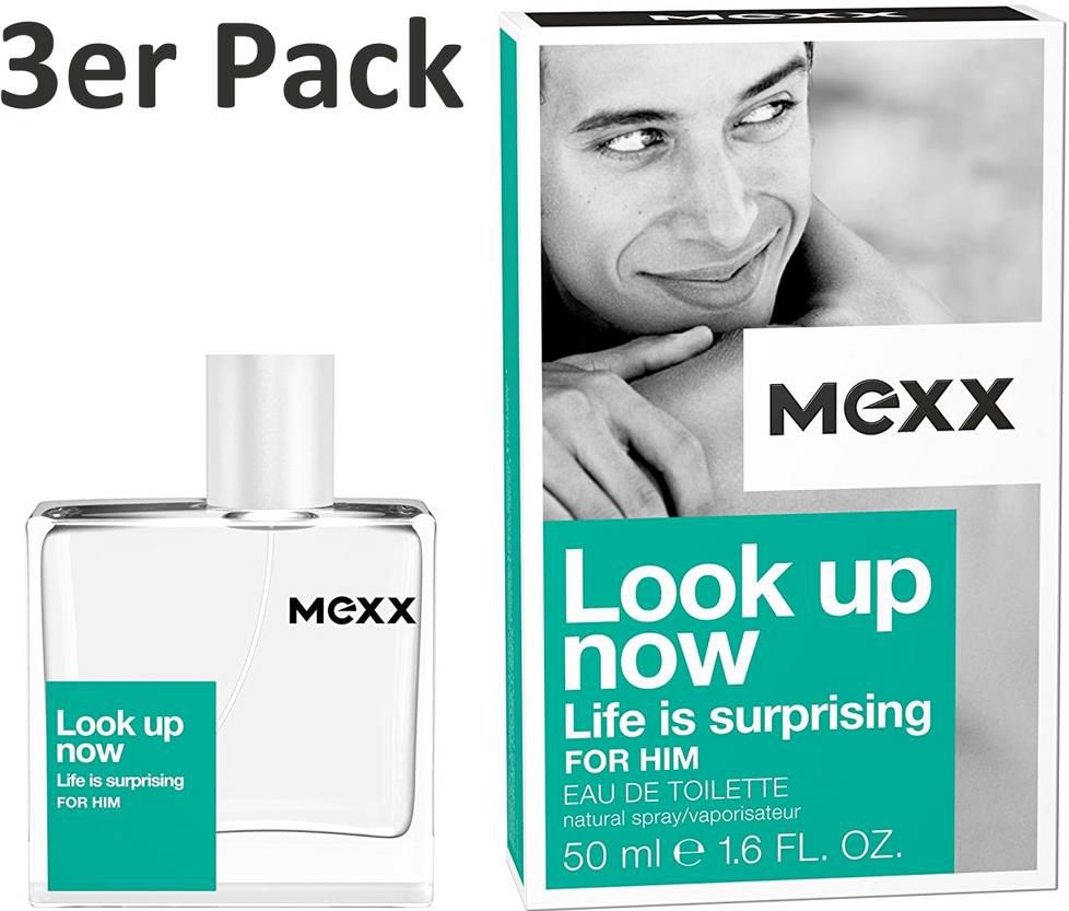 3er Pack Mexx Look Up Now Man   Eau de Toilette Spray je 50 ml für 15,23€ (statt 20€)