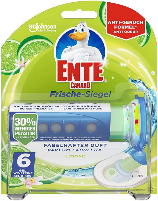 4x WC Ente Frische Siegel Starter Set Limone ab für 7,56€ (statt 10€)