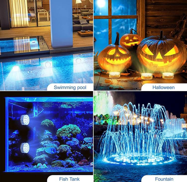 Ruyilam Unterwasser LED Leuchten im 4er Pack für Teich oder Pool mit 15 LEDs für 18,74€ (statt 25€)