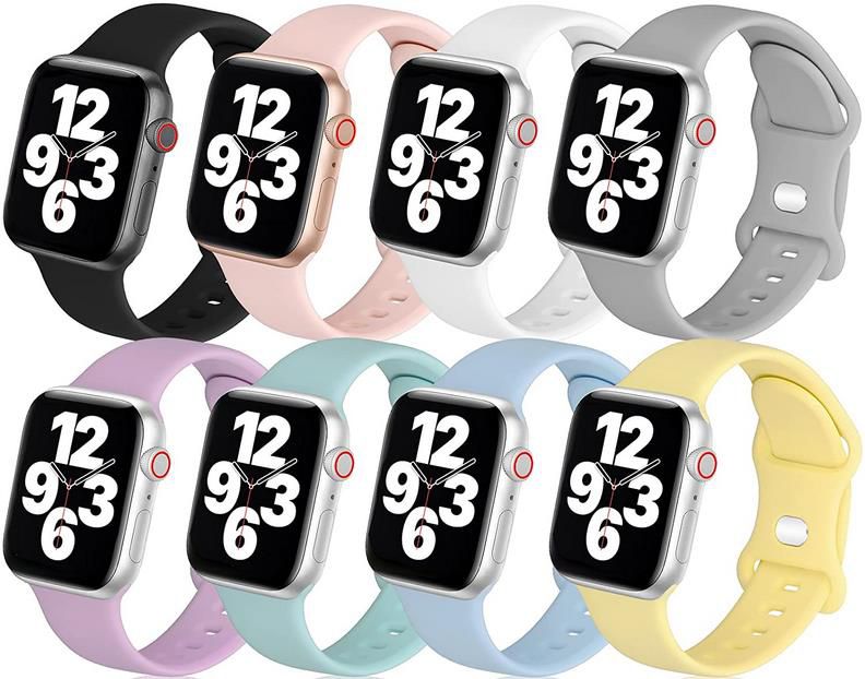 8er Pack: LovRug Silikon Armbander für Apple Watch 38/40/42/44mm ab 6,79€ (statt 17€)   Prime