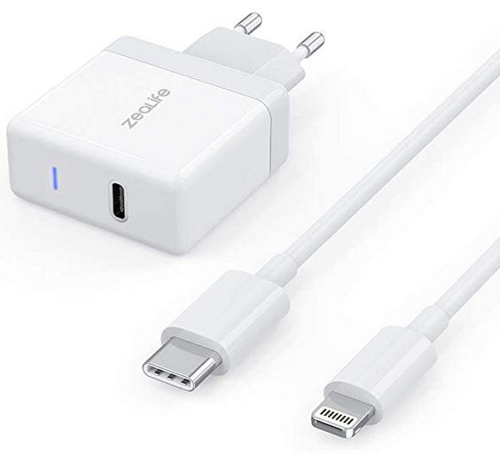ZeaLife 18W USB C Ladegerät inkl. 1,2m Ligthning Ladekabel (MFi zertifiziert) für 7,60€ (statt 19€)   Prime