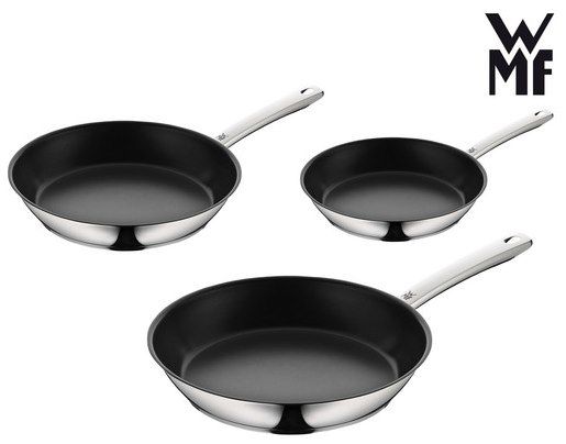 3x WMF NordicProfi Pfanne (20, 24 & 28cm) aus Edelstahl für 65,90€ (statt 101€)