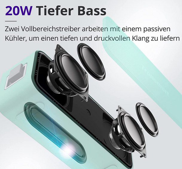 Tronsmart T2 Plus 20W Bluetooth 5.0 Lautsprecher für 18,49€ (statt 37€)