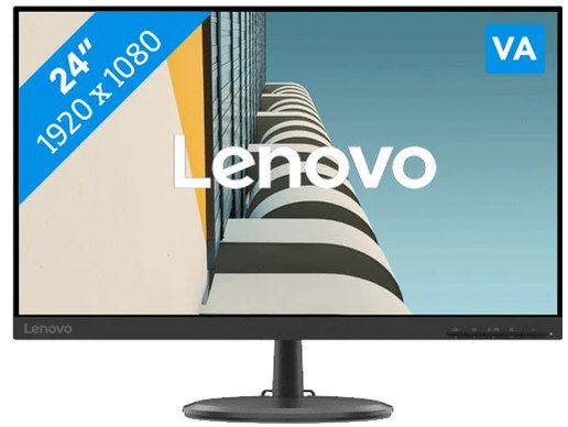 LENOVO D24 20 23,8 Zoll Full HD Monitor (4 ms, 75 Hz) für 89€ (statt 103€)