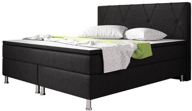 Boxspringbett Boston 180x200 cm in schwarz für 499,99€ (statt 554€)