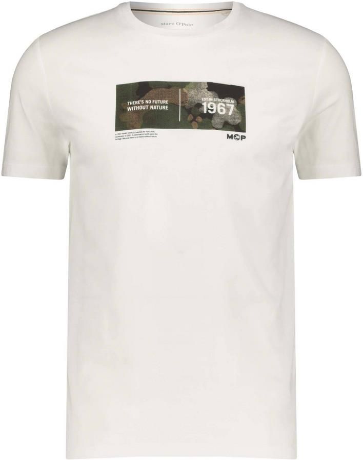 Marc OPolo   Herren T Shirt in Weiß mit Brustprint für 21,26€ (statt 28€)