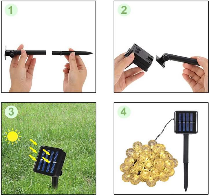 30 LEDs Solar Lichterkette im Glühbirnen Look für 8,99€ (statt 16€)