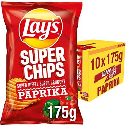 10x Lays Superchips Paprika (175g) ab 8€ (statt 16€)   Prime