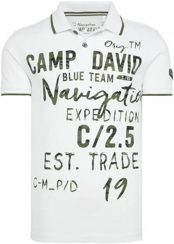 Camp David - Poloshirt mit Photoprint Artwork in zwei Farben für 32,95€  (statt 60€)