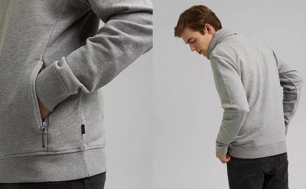 ESPRIT #ReimagineFlexibility Sweatshirt in Grau für 21,96€ (statt 33€)