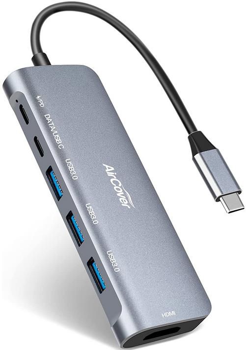 AirCover   USB C Hub   6 in 1 USB C Adapter mit 4K HDMI für 22,74€ (statt 35€)