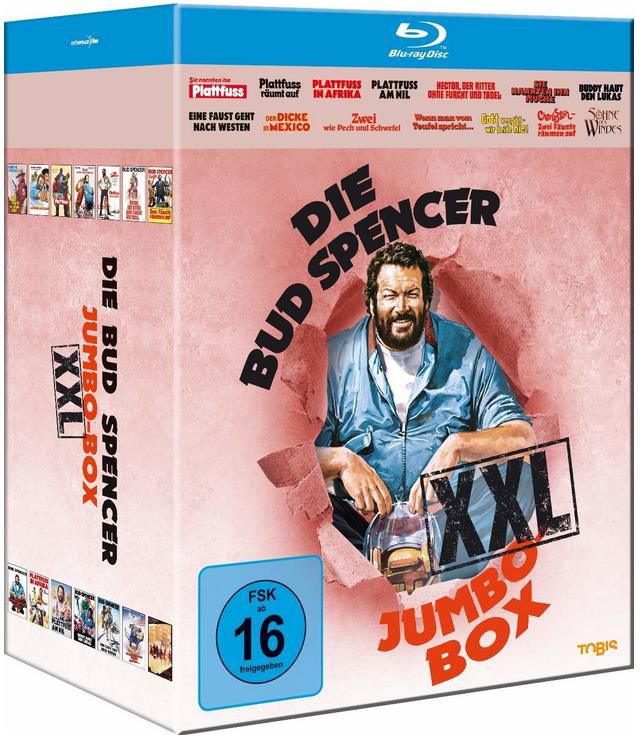 Bud Spencer Jumbo Blu Ray Box XXL für 39,97€ (statt 60€) oder Plattfuss Box für 14,97€ (statt 24€)