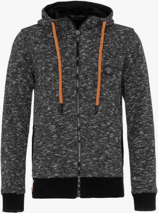 CIPO & BAXX Herren Sweatjacke in schwarzmeliert für 44,99€ (statt 60€)