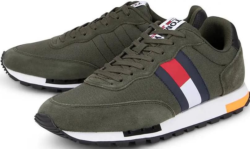 Tommy Hilfiger Retro TJM Mix Pop Runner   Herrensneaker in Grün für 57,32€ (statt 72€)