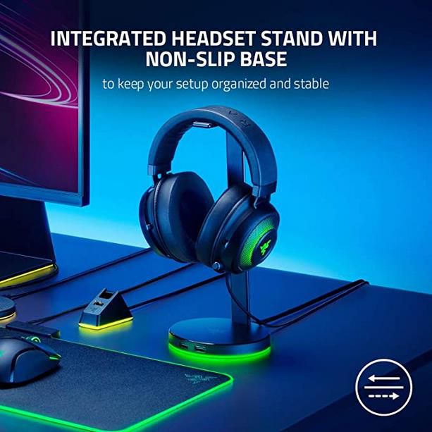 Razer Base Station V2 Chroma Gaming Headset Stand mit USB Hub in weiß für 53,50€ (statt 68€)