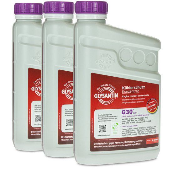 3x 1L Glysantin G30 Kühlerfrostschutzkonzentrat rotviolett für 17,99€ (statt 24€)