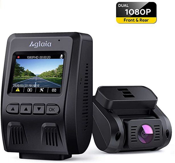 Aglia DR02 D   1080p Dual Dashcam mit 170° Weitwinkel für 59,99€ (statt 70€)