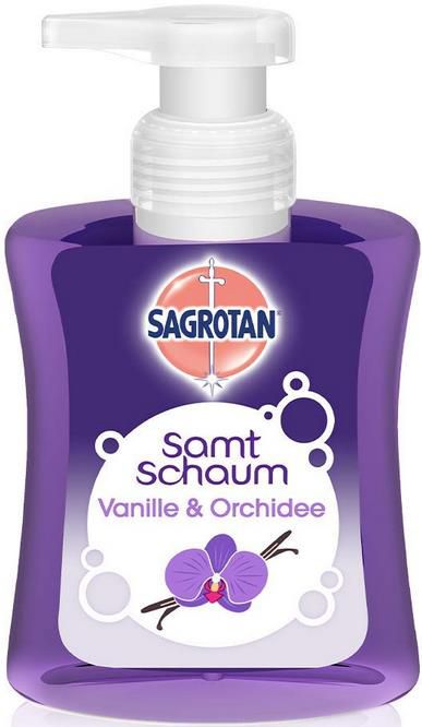 5x Sagrotan Samt Schaum Seife Vanille & Orchidee als 250ml Seifenspender für 6,82€ (statt 10€)