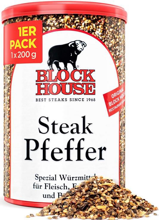 5x Block House Steak Pfeffer 200g Dose für 27,96€ (statt 35€)