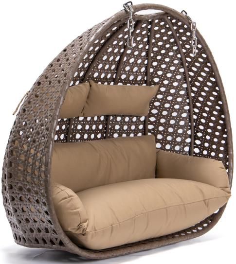 Home Deluxe Polyrattan Hängesessel Korb Twin für 339,99€ (statt 499€)