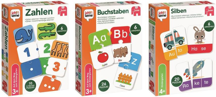 Jumbo   Ich lerne Zahlen, Buchstaben und Silben   Lernspiele für 24,98€ (statt 30€)